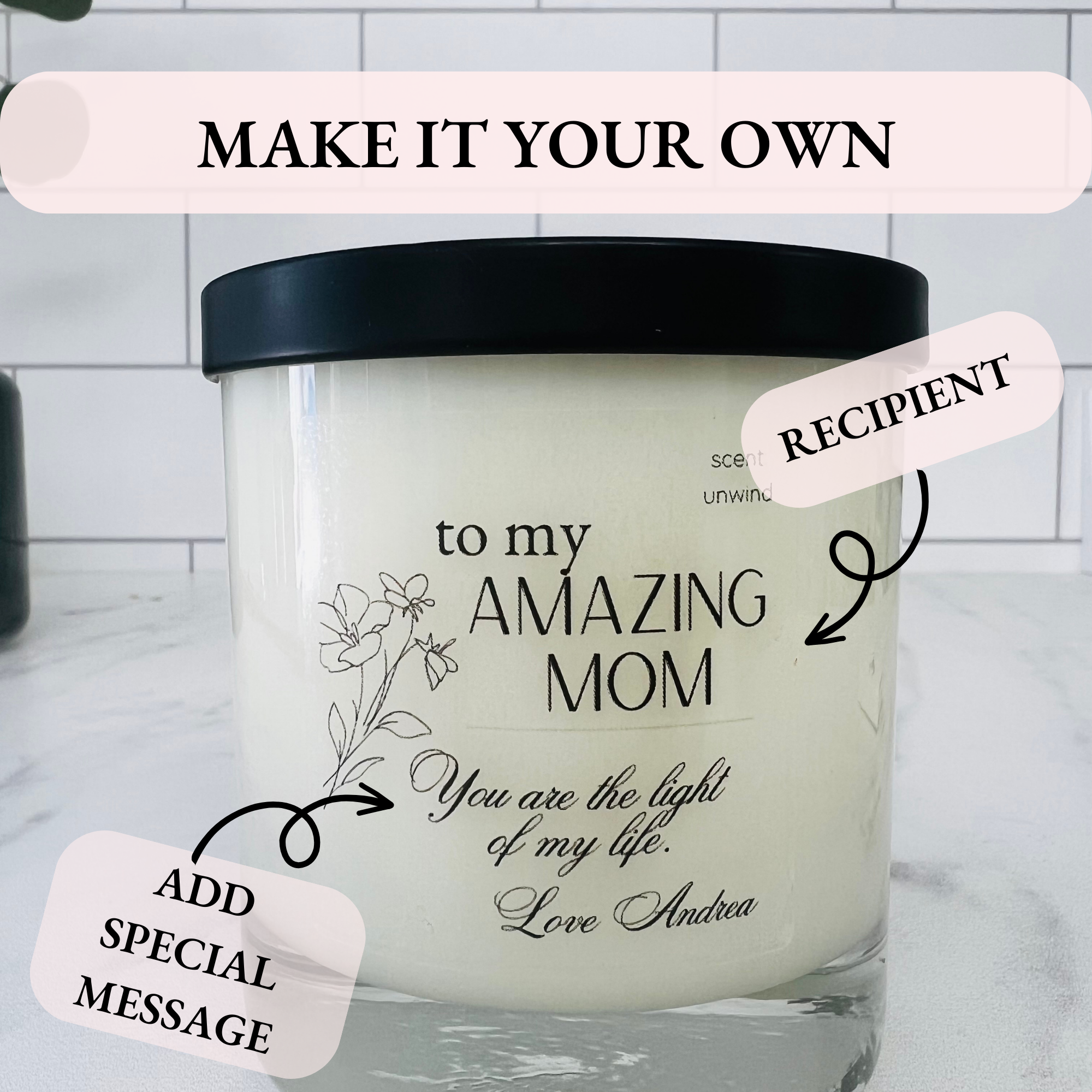 Sealed with a Scent- Personalized Soy Candle