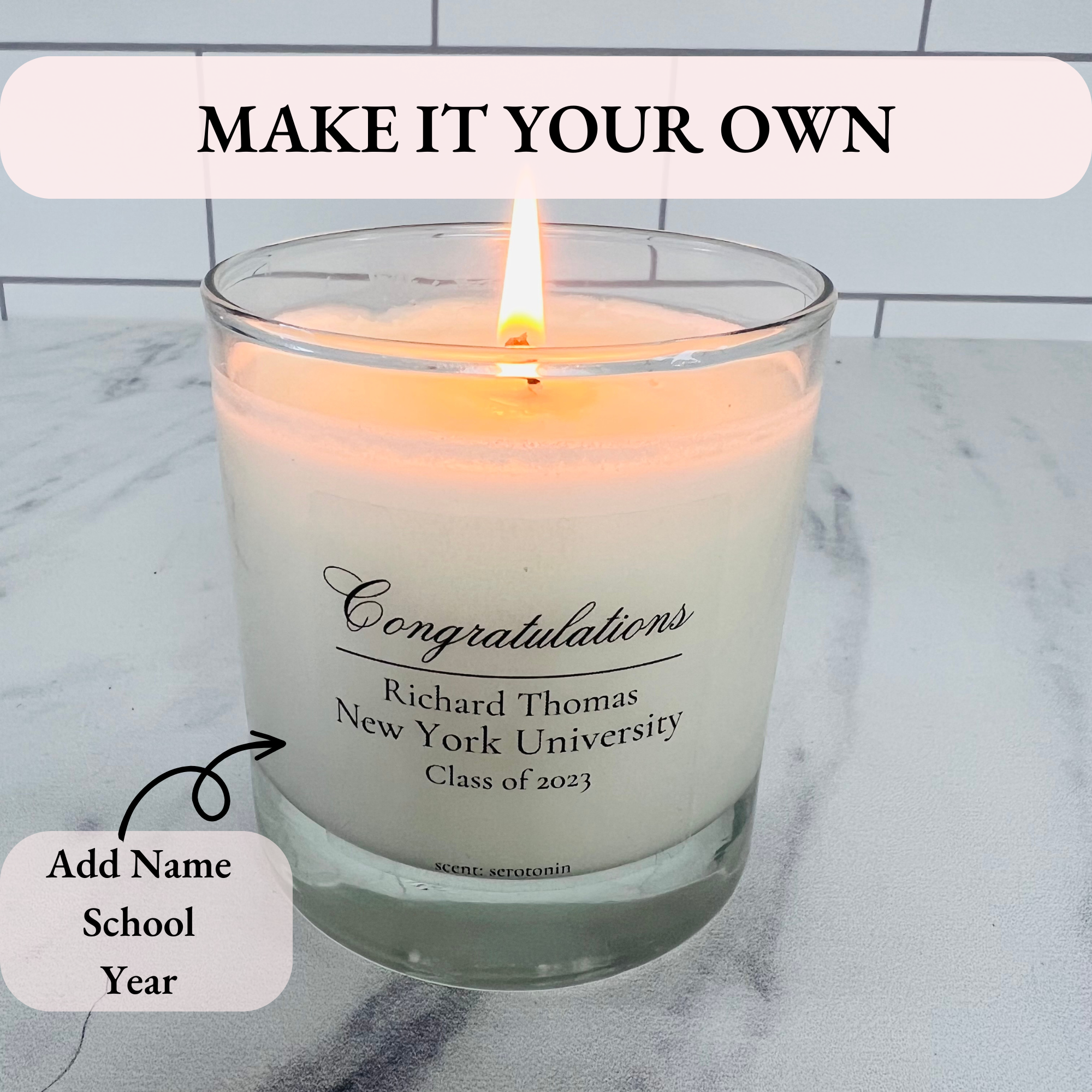 Graduation Candle- Personalized