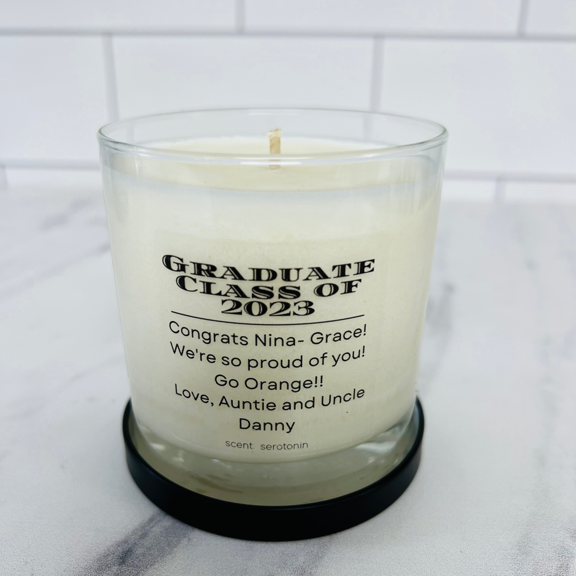 Diploma Graduation Candle- Personalized