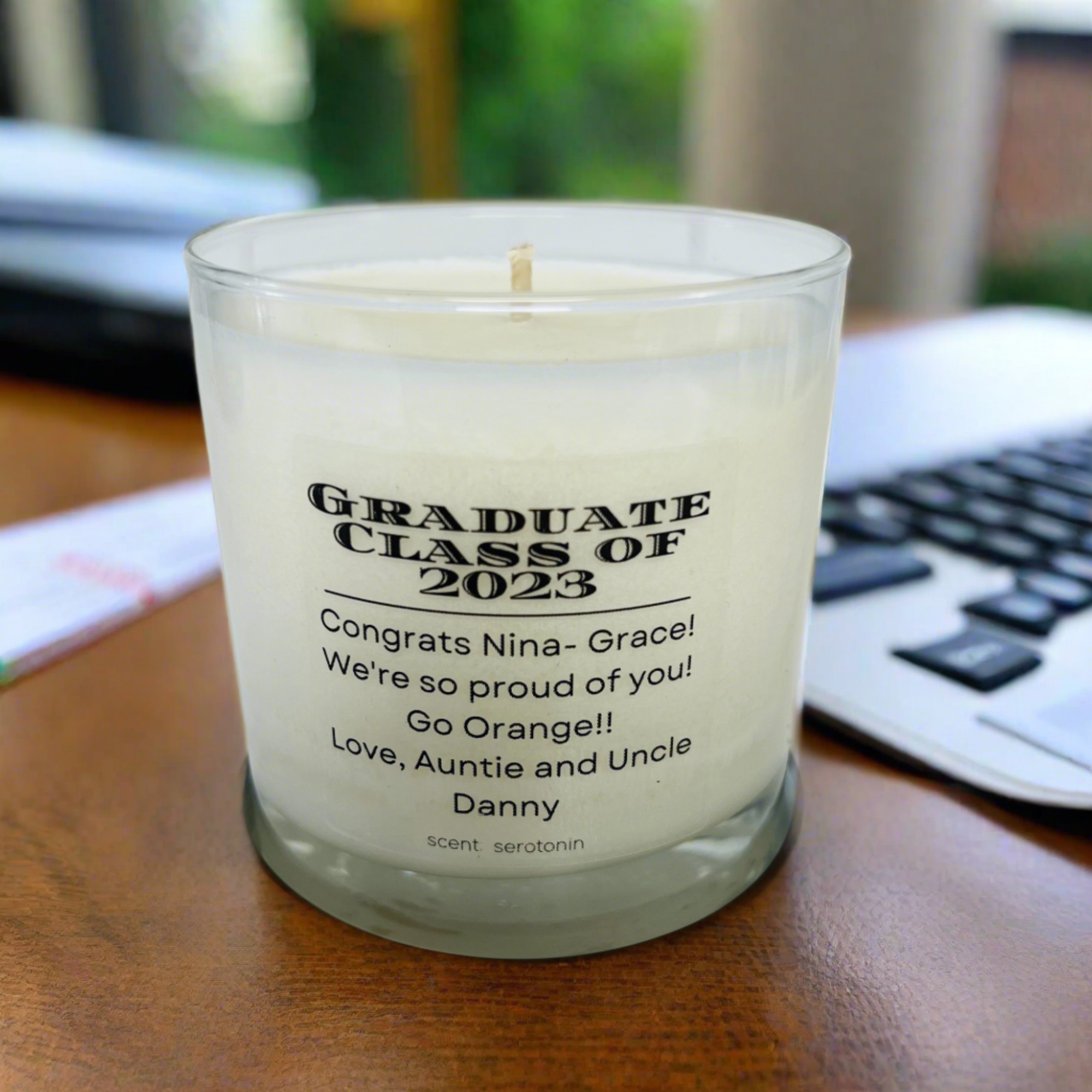 Diploma Graduation Candle- Personalized